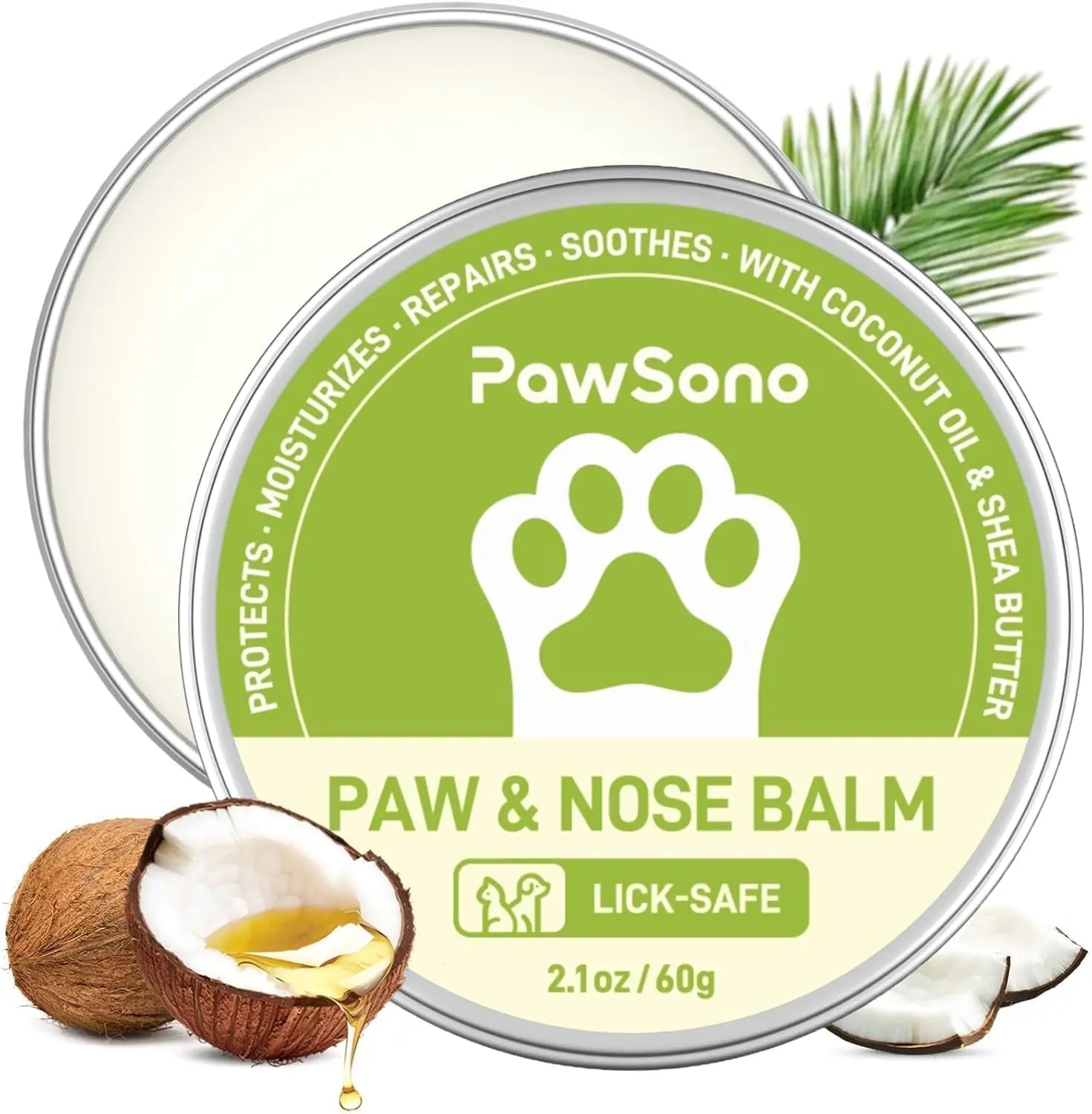 Pawsono pote-balsam til hunde og katte – naturlige ingredienser, sikker at slikke, plejende balsam til hundepoter.