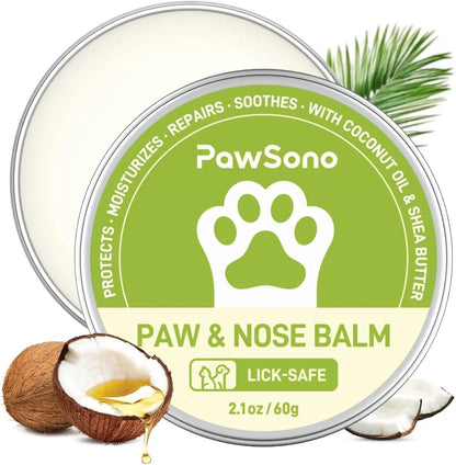 Pawsono pote-balsam til hunde og katte – naturlige ingredienser, sikker at slikke, plejende balsam til hundepoter.